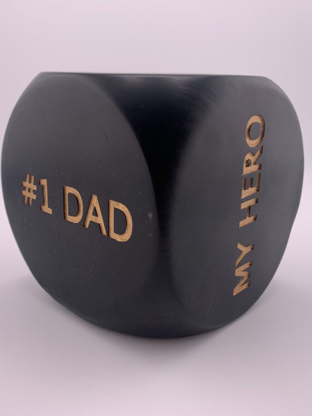 Jumbo 4" Black & Gold Decorative Dice Paperweight Father's Day Best Dad Gift